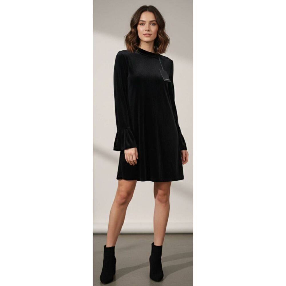 Stelen womens small velvet dress romantic whimsygoth bell sleeve witchy